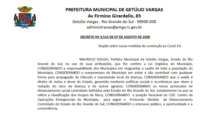 Decreto 3513 revoga 3.467 Decreto novas medidas CORONAVÍRUS - COVID-19