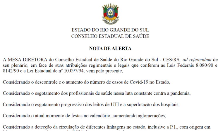 NOTA DE ALERTA COVID-19