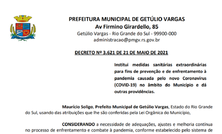 Decreto 3.621 Protocolos Variáveis - sistema de alerta regional 22-05 a 04-06