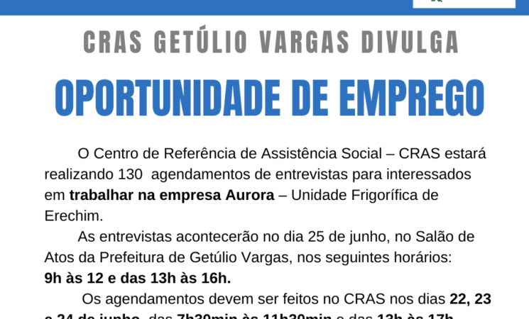 Oportunidade de emprego