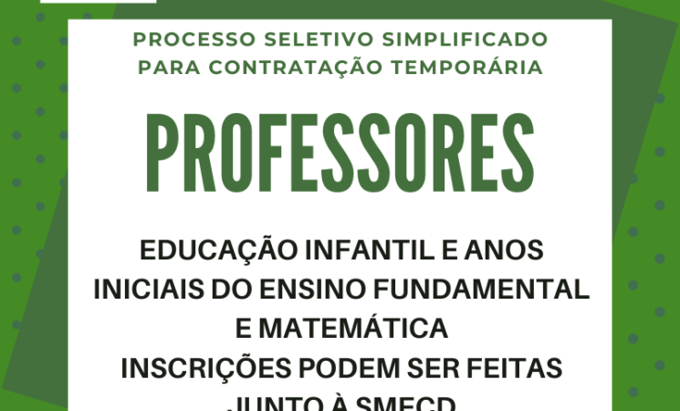 Prefeitura de Getúlio Vargas realiza Processo Seletivo Simplificado para contratação de professores