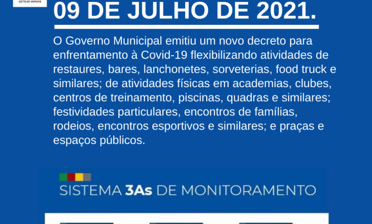 Novo Decreto do Governo Municipal estabelece medidas sanitárias mais flexíveis de combate à Covid-19