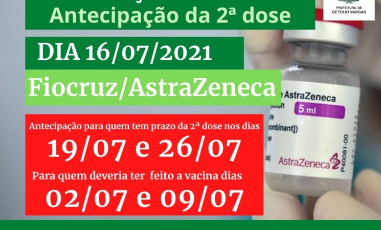 Atenção para a segunda dose da vacina contra a Covid-19