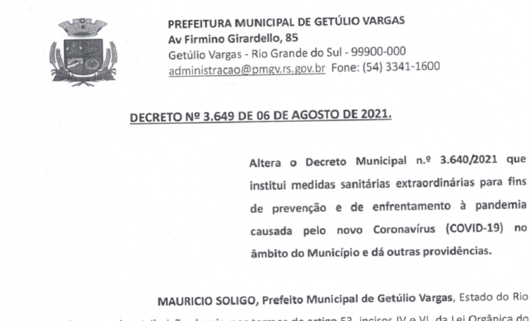 Decreto 3.649 de 06_08 Medidas Sanitarias Covid - 19