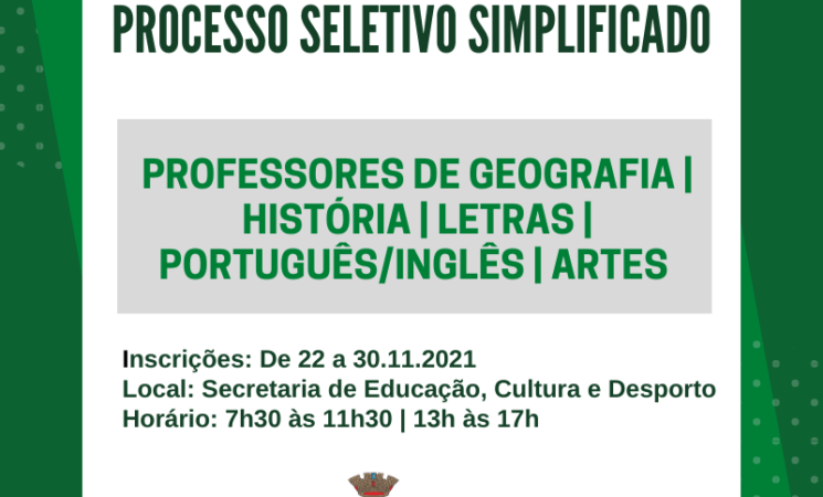 Prefeitura de Getúlio Vargas abre processo seletivo para contratação de professores