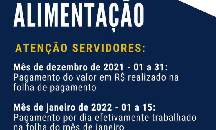 Vale Alimentação dos Servidores