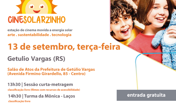 CineSolarzinho, primeiro cinema itinerante movido a energia solar do Brasil, chega a Getúlio Vargas com sessões gratuitas na terça, dia 13