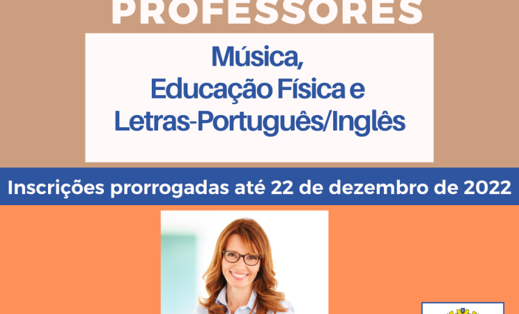 Prorrogadas as inscrições para o Processo Seletivo Simplificado para contratação de professores