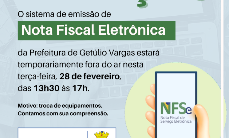 Atenção usuários de Nota Fiscal Eletrônica de Serviços