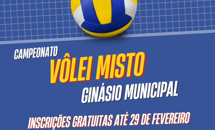 Abertas as inscrições para o Campeonato de Vôlei Misto de Getúlio Vargas