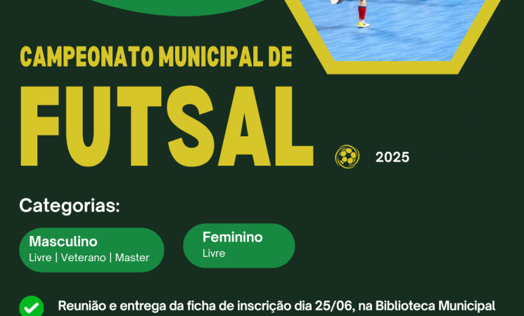 Getúlio Vargas abre inscrições para o Campeonato Municipal de Futsal 2025