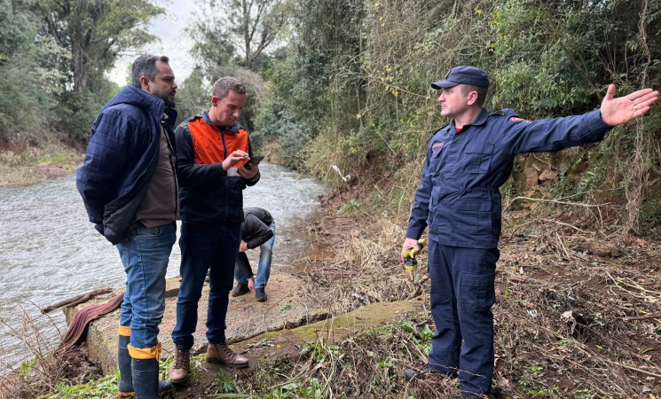 Prefeitura de Getúlio Vargas realiza vistoria técnica para avaliar canalização de arroios e planeja ações de prevenção a alagamentos