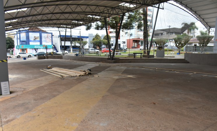 Iniciam as obras de revitalização do Calçadão de Getúlio Vargas