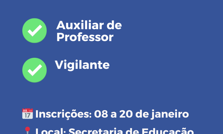 Prefeitura de Getúlio Vargas abre processos seletivos para Auxiliar de Professor e Vigilante