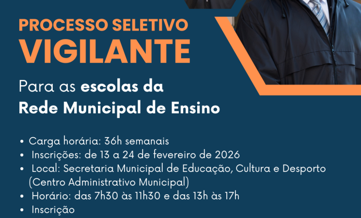 Prefeitura de Getúlio Vargas abre processo seletivo para Vigilante com formação de cadastro reserva