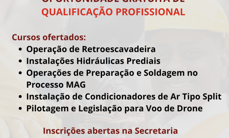 Inscrições para cursos profissionalizantes do RS Qualificação Recomeçar entram na reta final em Getúlio Vargas