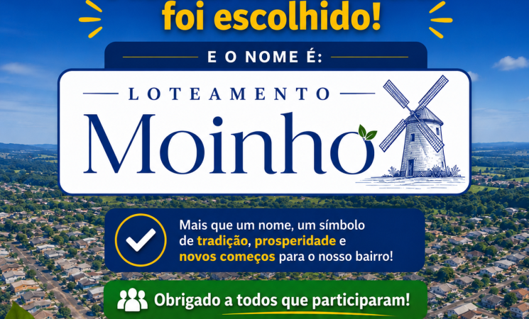 Comunidade escolhe “Loteamento Moinho” como nome oficial de área em regularização no Bairro XV de Novembro