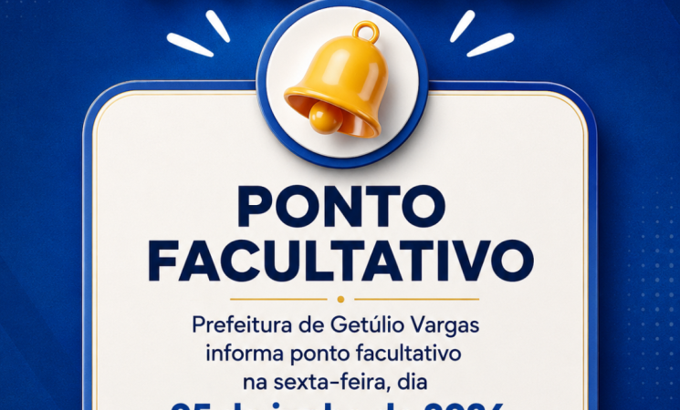 Prefeitura de Getúlio Vargas decreta ponto facultativo no dia 5 de junho