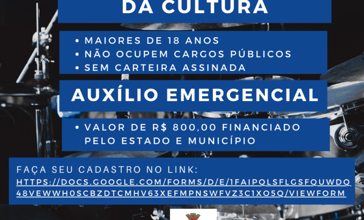 Prefeitura de Getúlio Vargas lança novo cadastramento para auxilio emergencial de trabalhadores na cultura