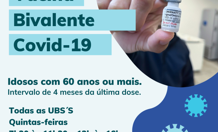 Vacina bivalente contra a Covid começa a ser aplicadaem pessoas com mais de 60 anos em Getúlio Vargas