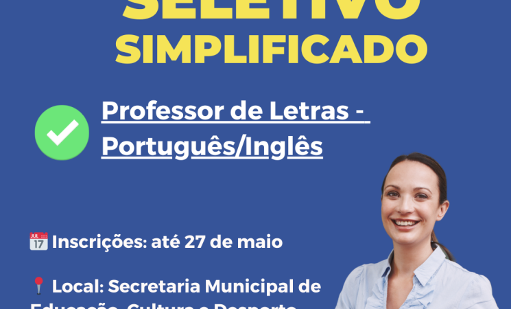 Prefeitura de Getúlio Vargas abre processo seletivo para Professor de Letras – Português/Inglês